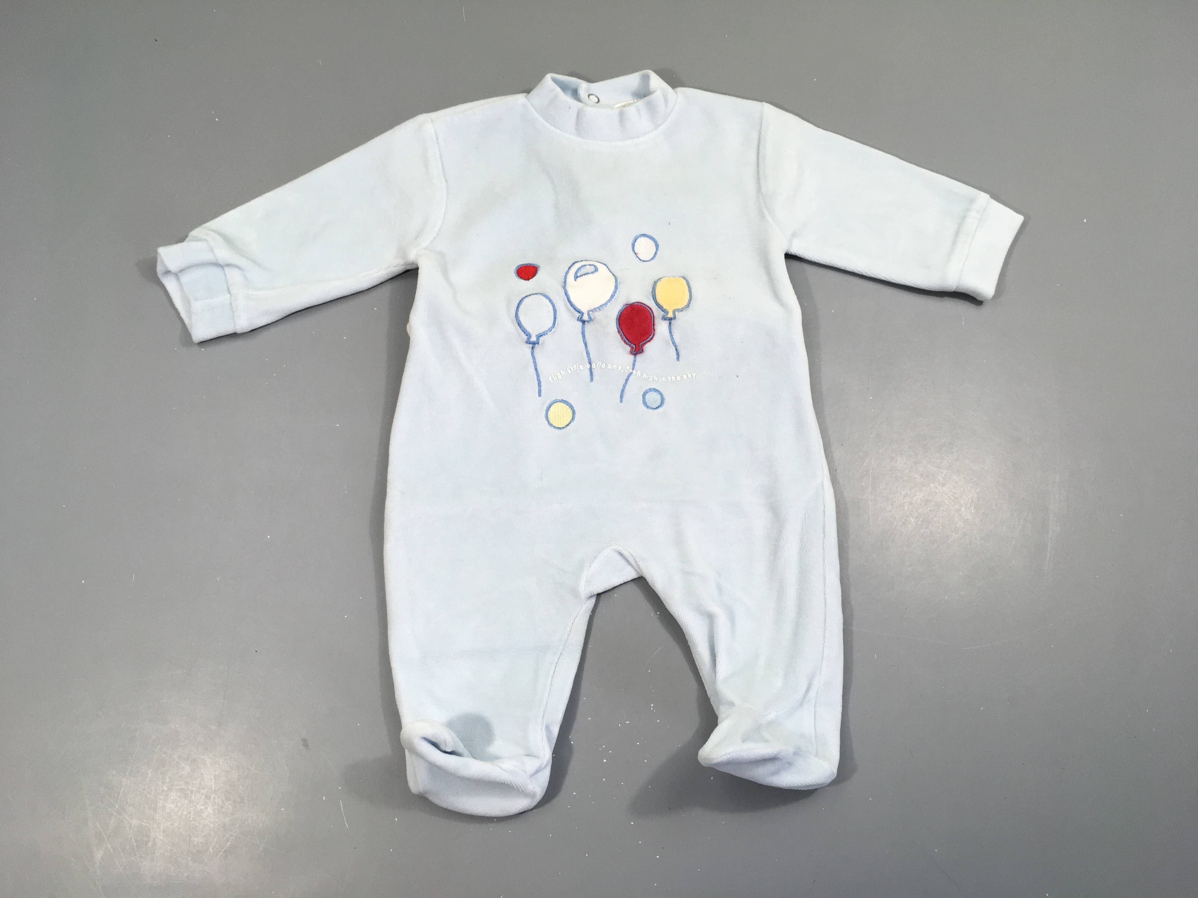 Pyjama velours bleu ballons