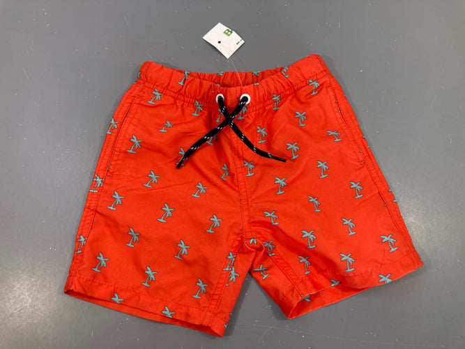 Neuf-Maillot short orange Palmiers, moins cher chez Petit Kiwi