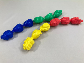 Lot de 12  perles sensorielles multicolores