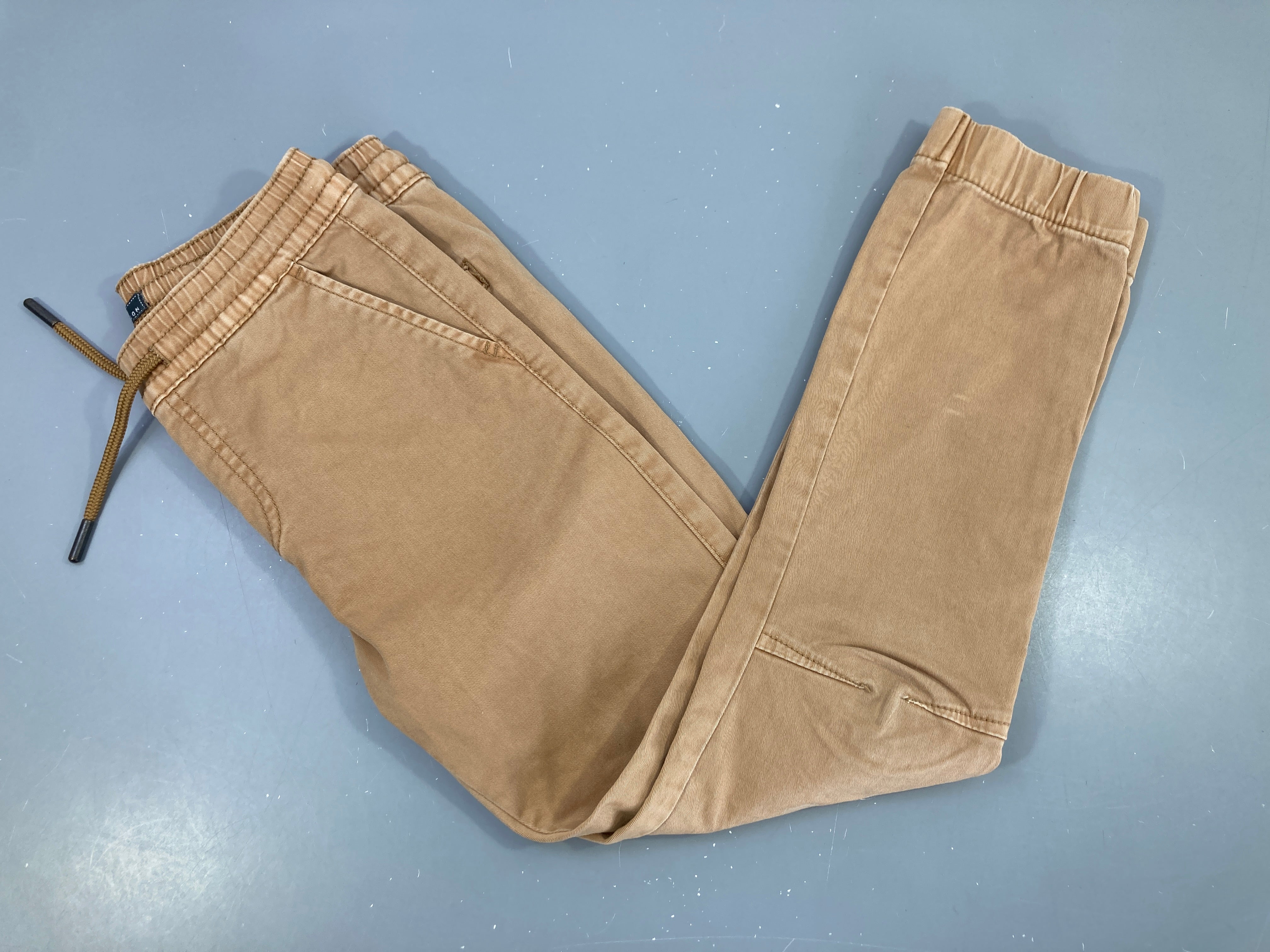 Pantalon ocre taille et chevilles élastiques