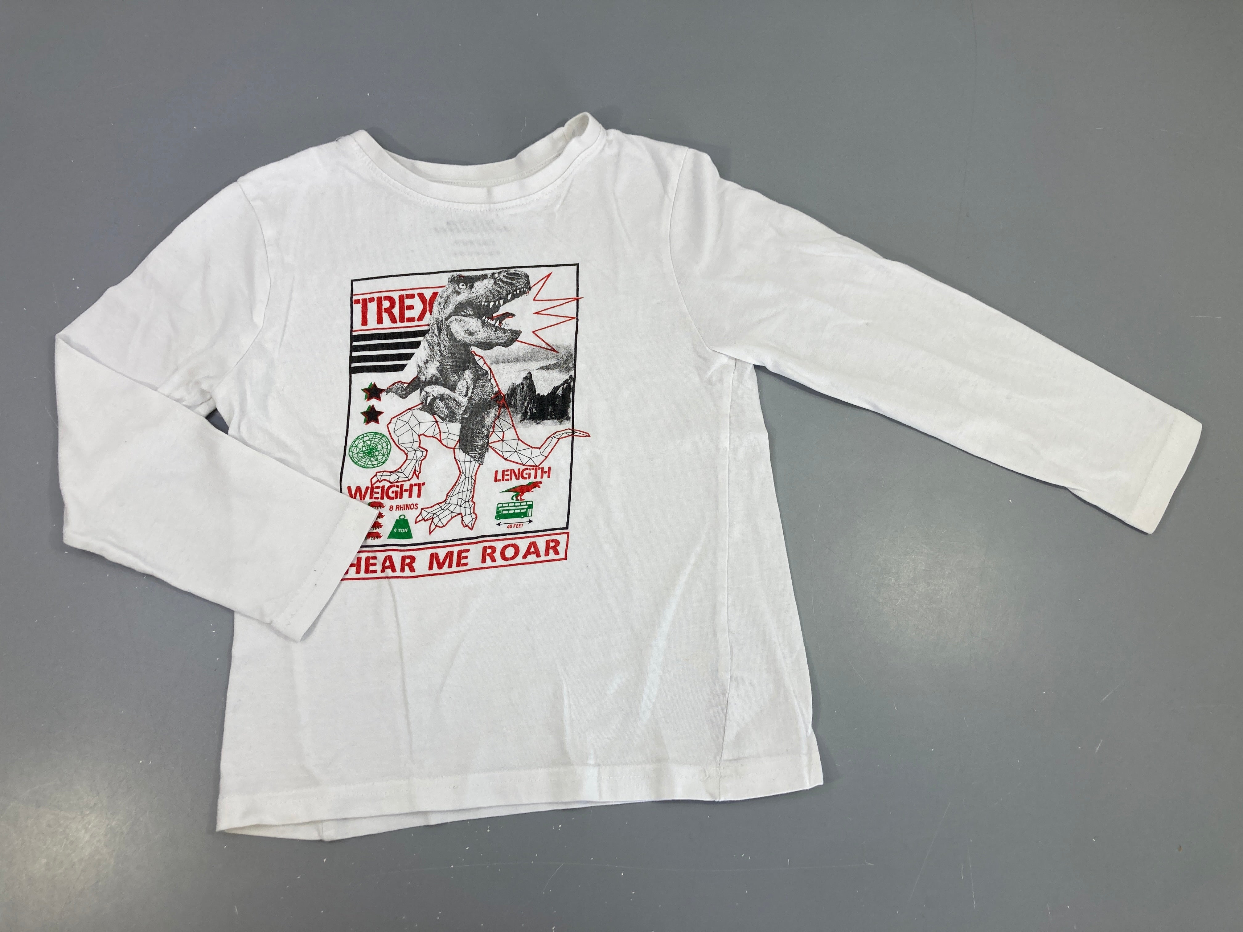T-shirt m.l blanc Dino