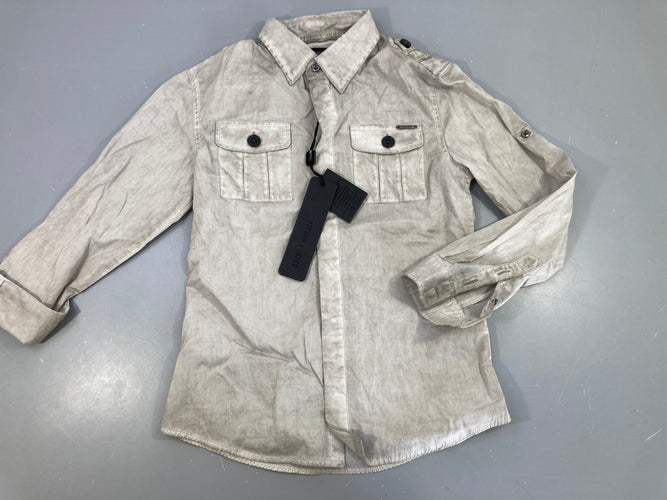 Neuf- Chemise m.l grise effet délavé- Antony Morato, moins cher chez Petit Kiwi