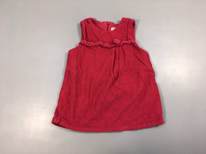 Robe s.m velours côtelé rose, moins cher chez Petit Kiwi