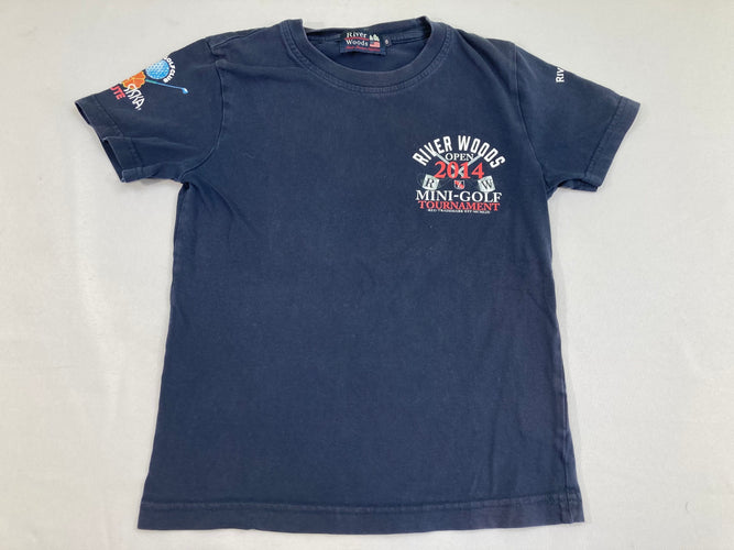 T-shirt m.c bleu foncé river woods 2014, légèrement décoloré, moins cher chez Petit Kiwi