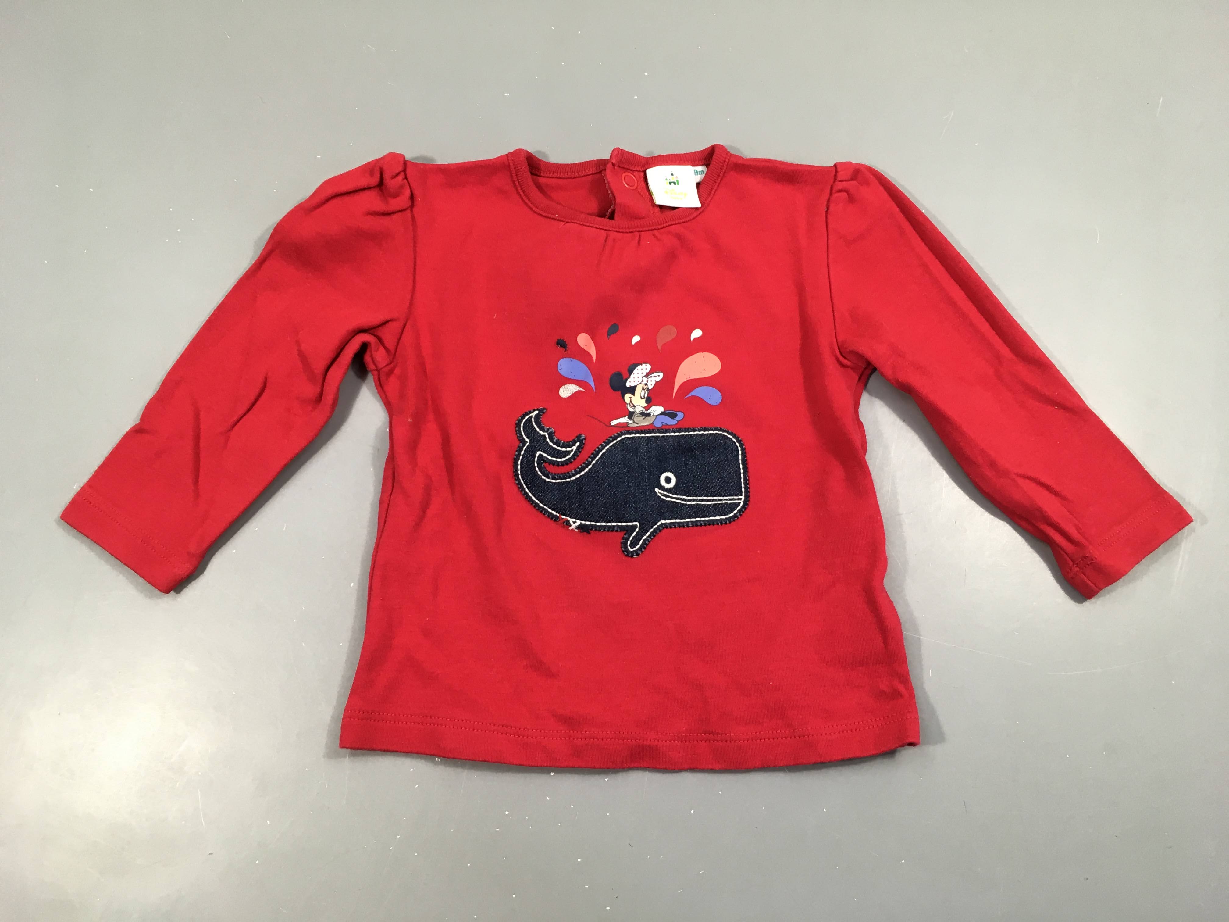 T-shirt m.l rose vif Minnie baleine