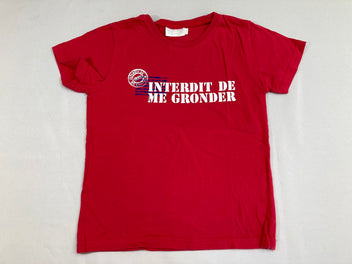 T-shirt m.c rouge interdit de me gronder