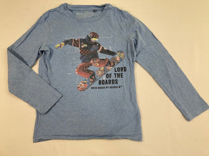 T-shirt m.l bleu snowboard, moins cher chez Petit Kiwi