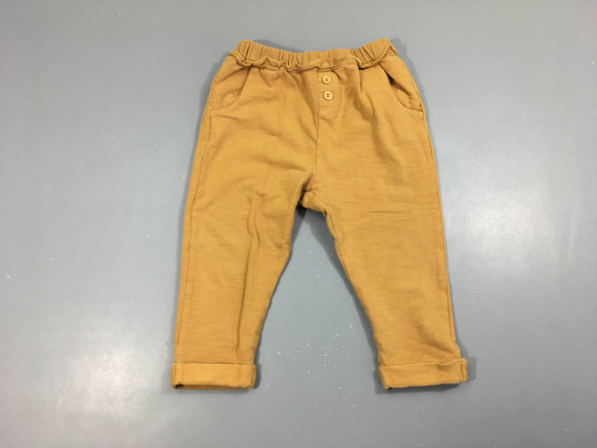 Pantalon molleton moutarde flammé, moins cher chez Petit Kiwi