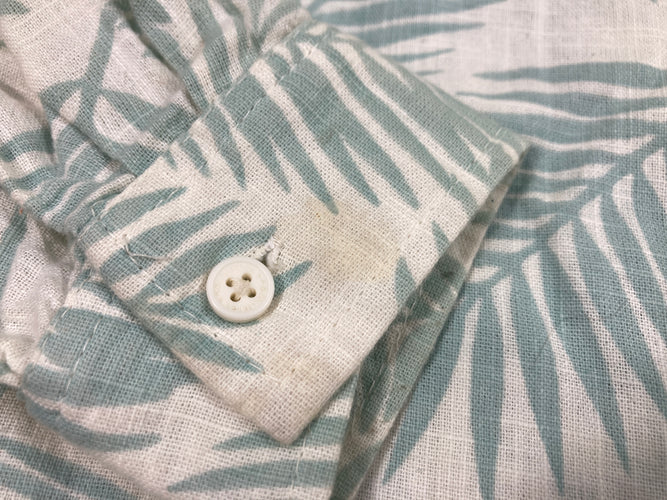 Chemise m.l légère écru feuille menthe Tache bas manche, moins cher chez Petit Kiwi