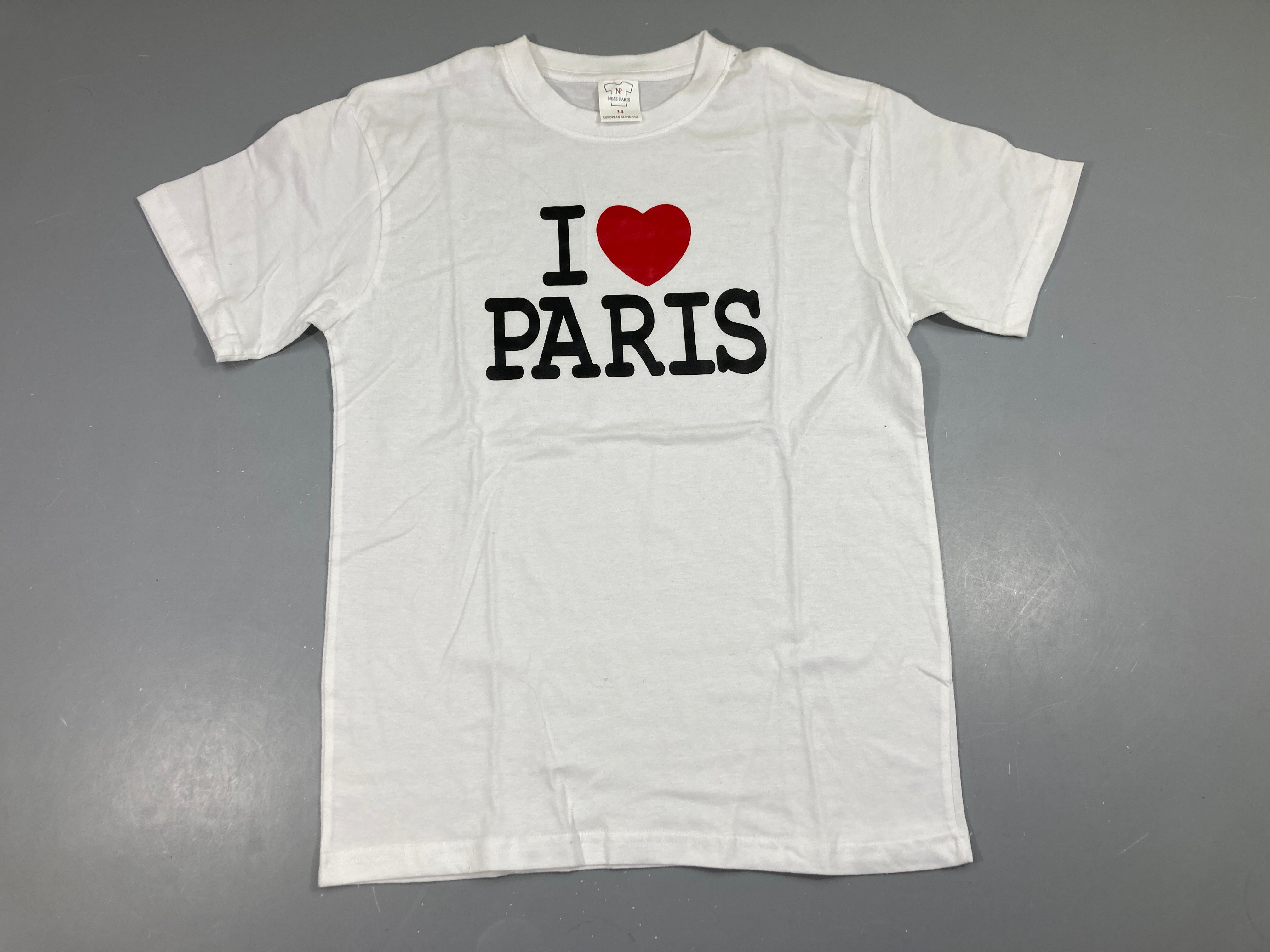 T-shirt m.c blanc Love Paris