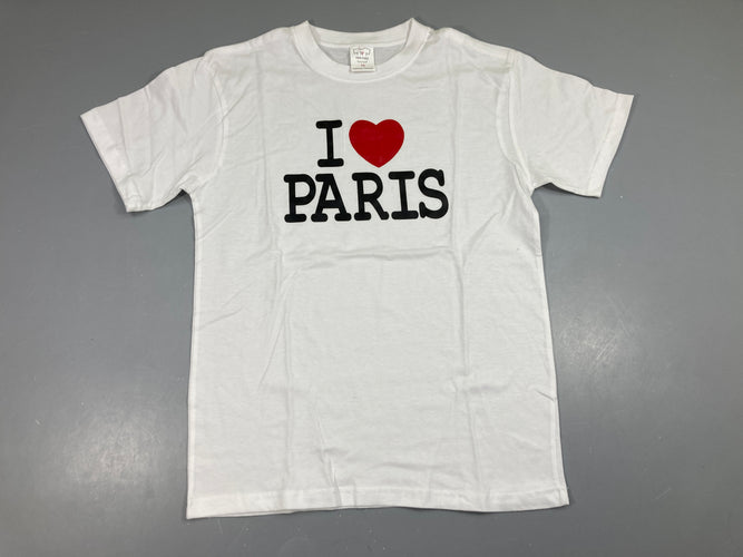 T-shirt m.c blanc Love Paris, moins cher chez Petit Kiwi
