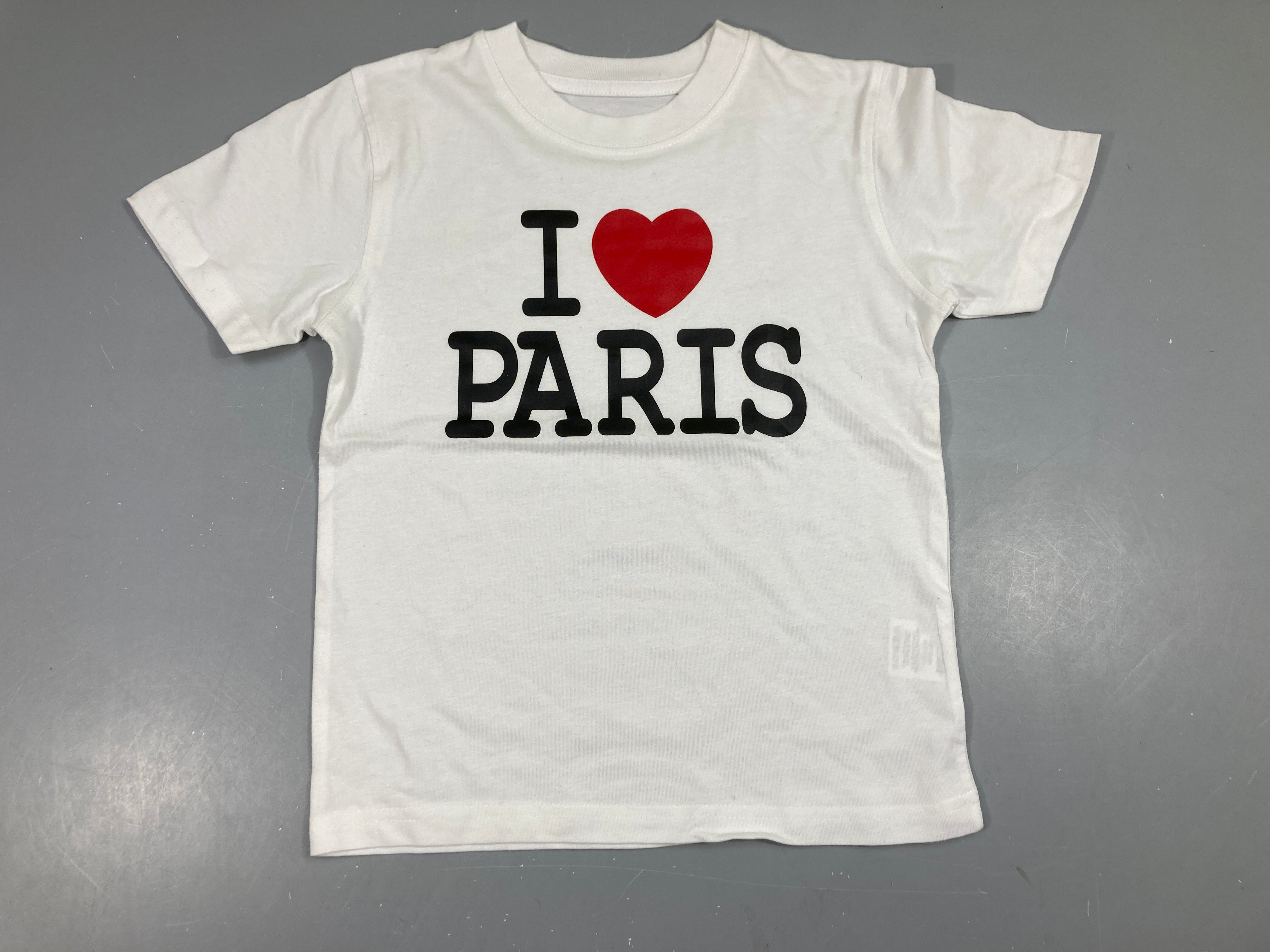 T-shirt m.c blanc Love Paris