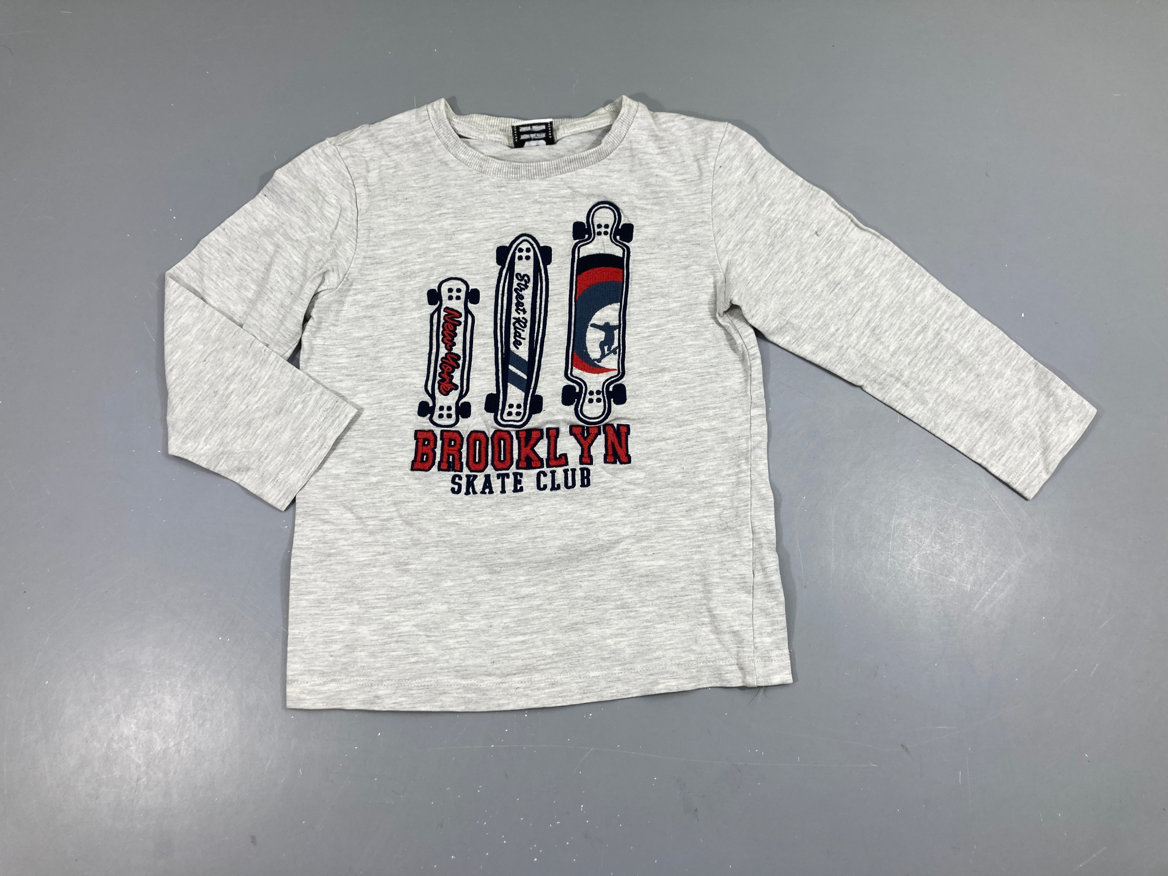 T-shirt m.l gris chiné Skates