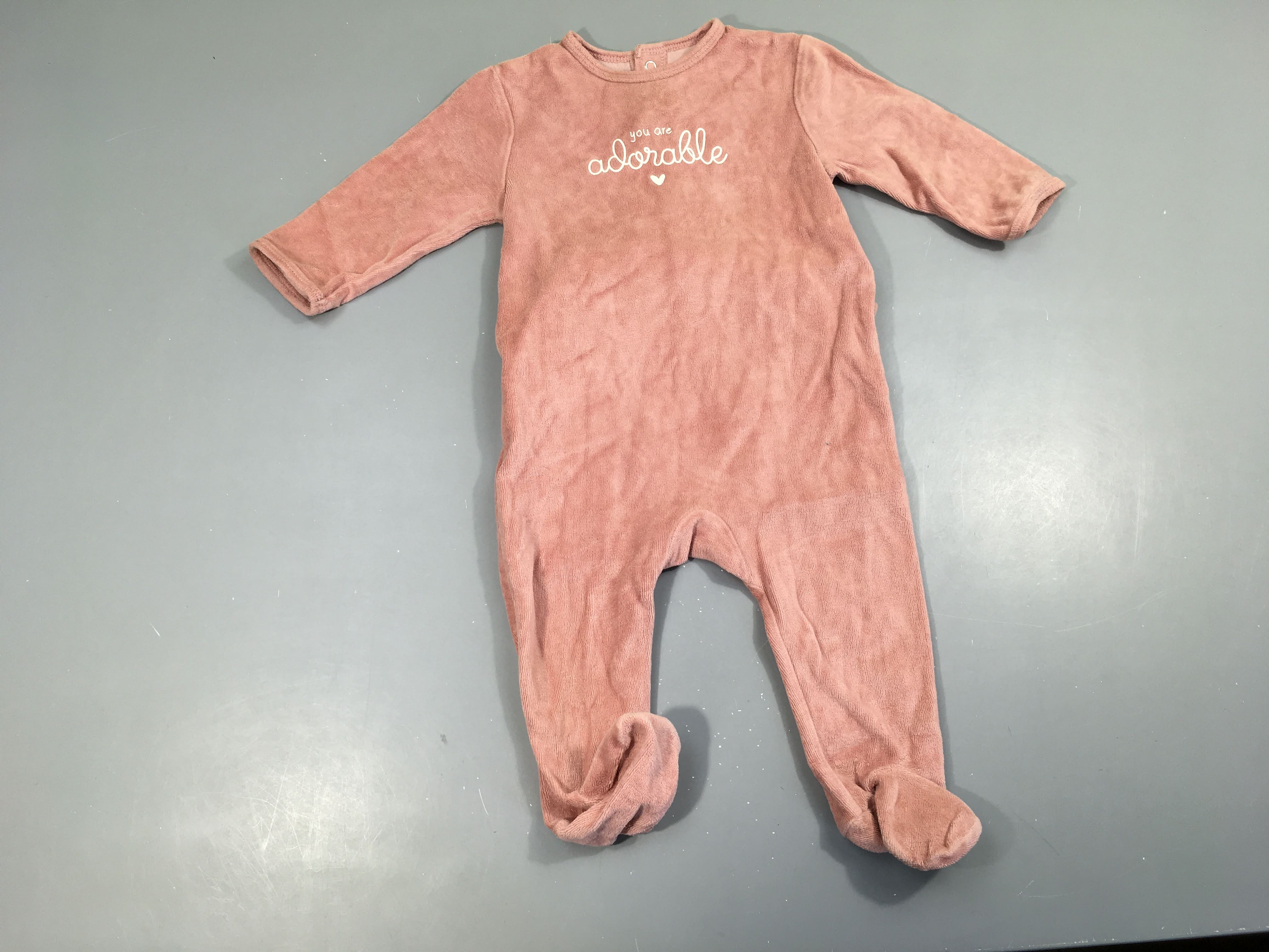 Pyjama velours rose adorable