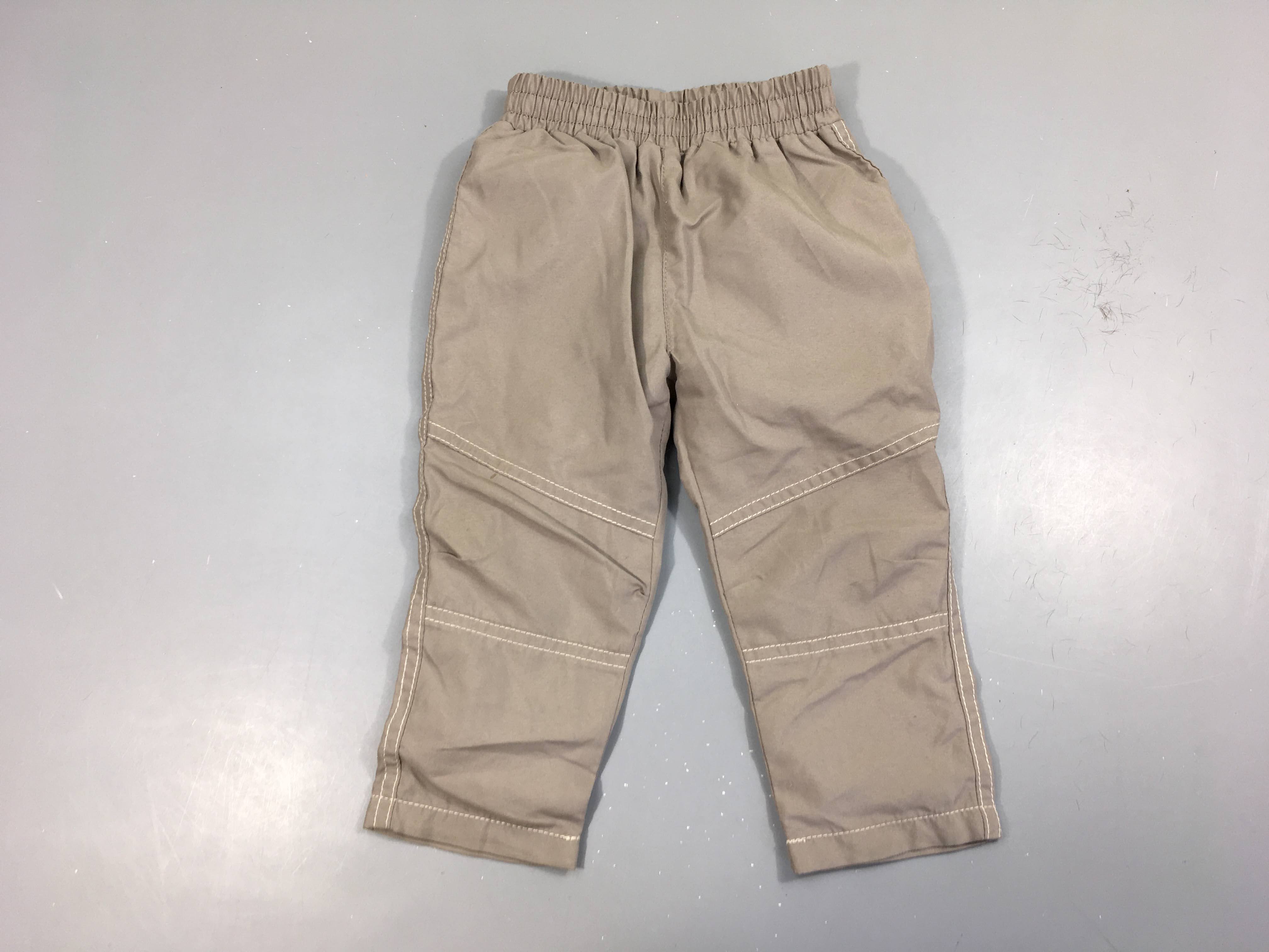 Pantalon beige doublé jersey