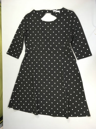 Robe m.c molleton noir pois blancs, moins cher chez Petit Kiwi