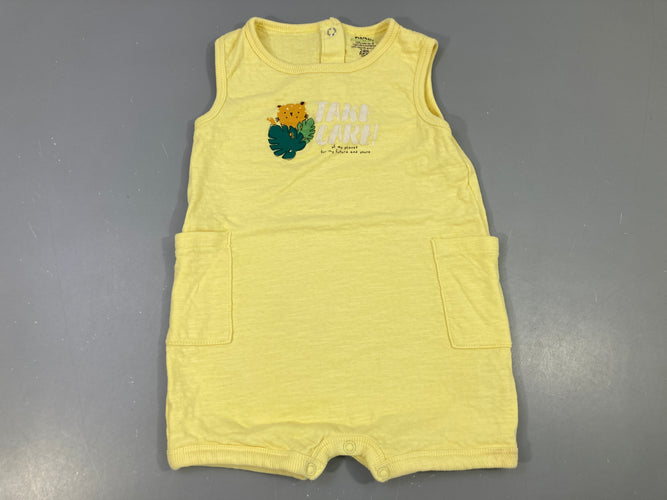 Combishort jaune Take Care, moins cher chez Petit Kiwi
