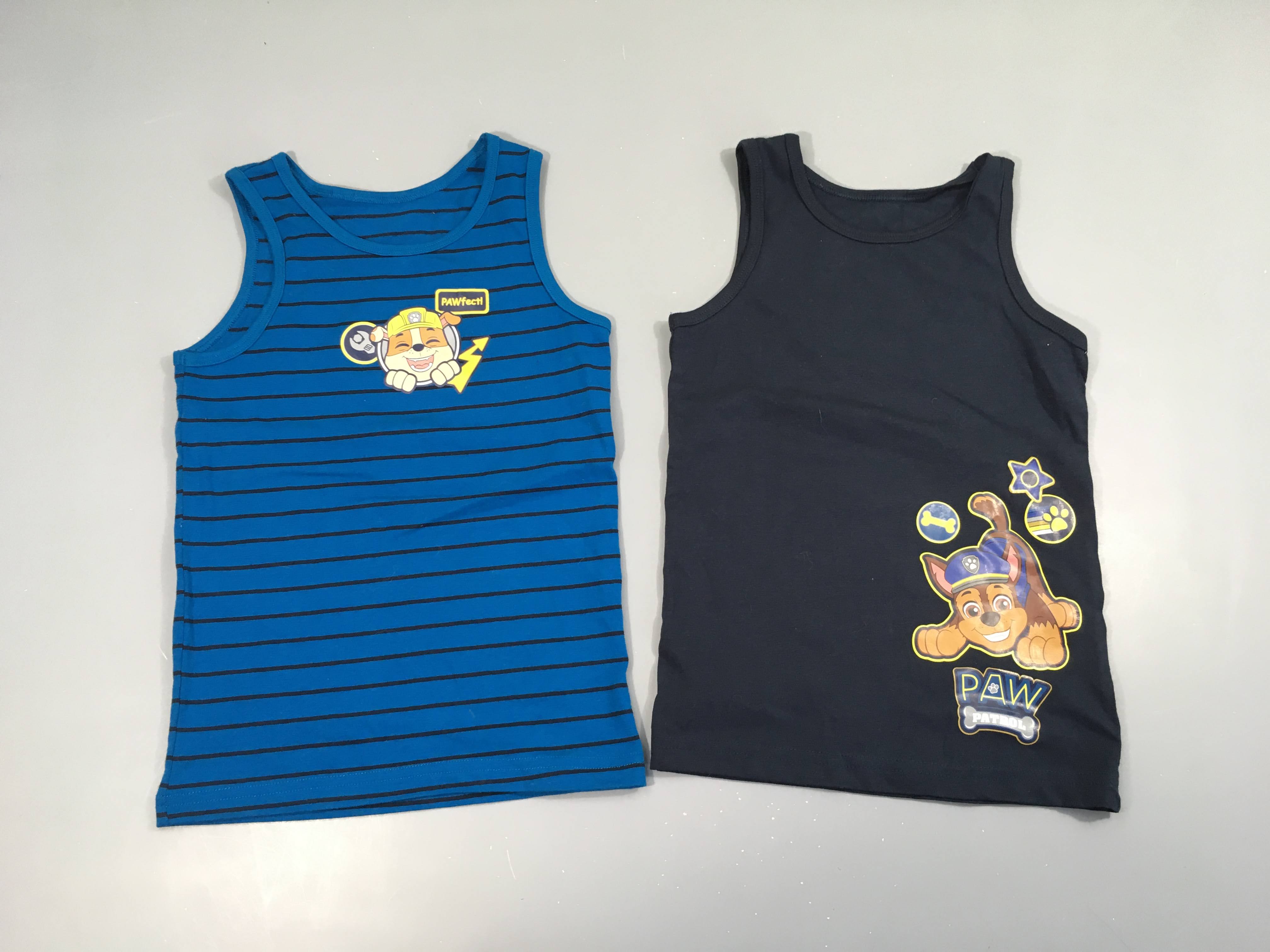 2 chemisettes s.m bleu Paw Patrol