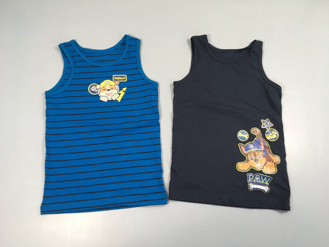 2 chemisettes s.m bleu Paw Patrol, moins cher chez Petit Kiwi