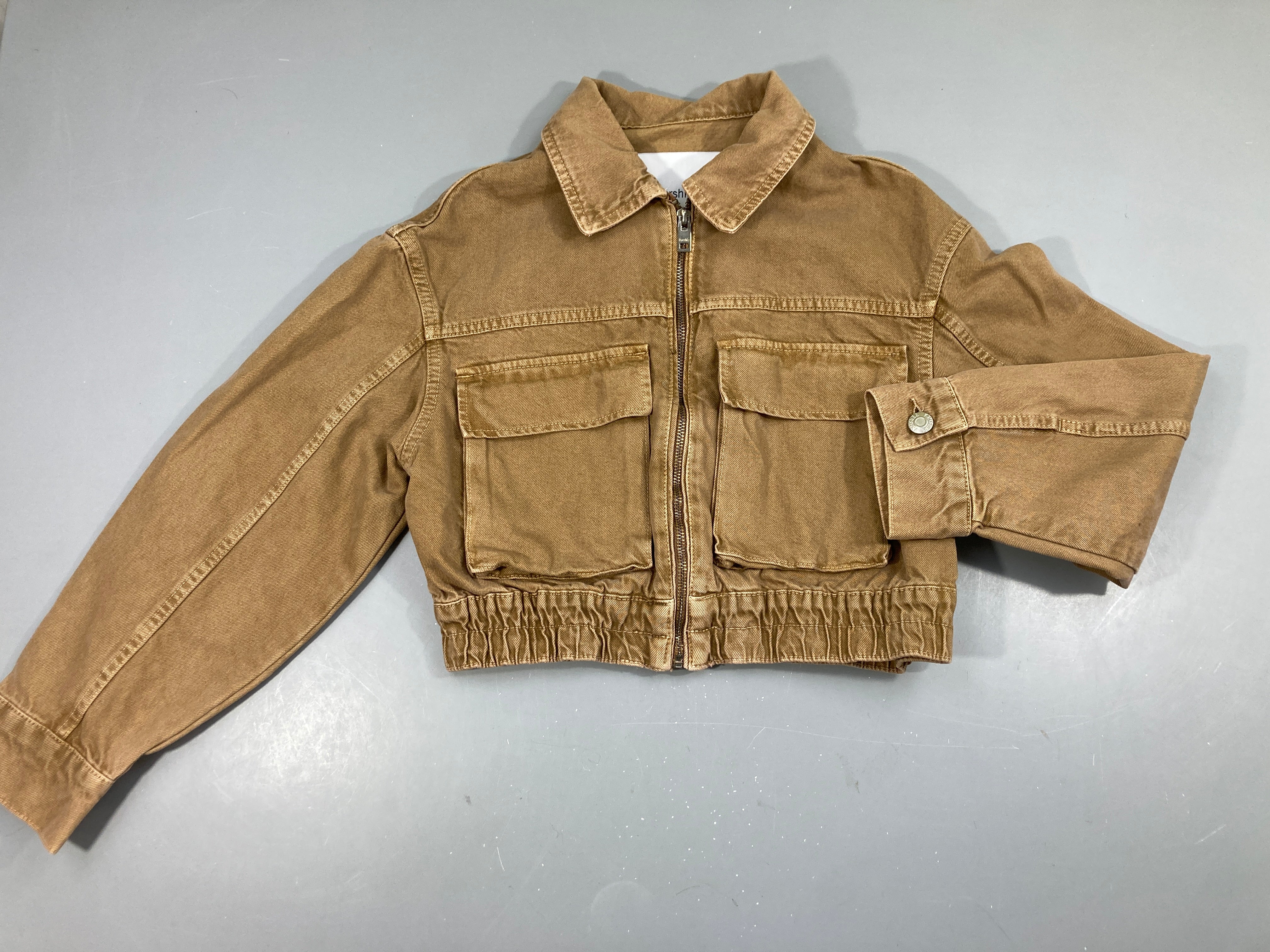 Veste en jean Camel cropped