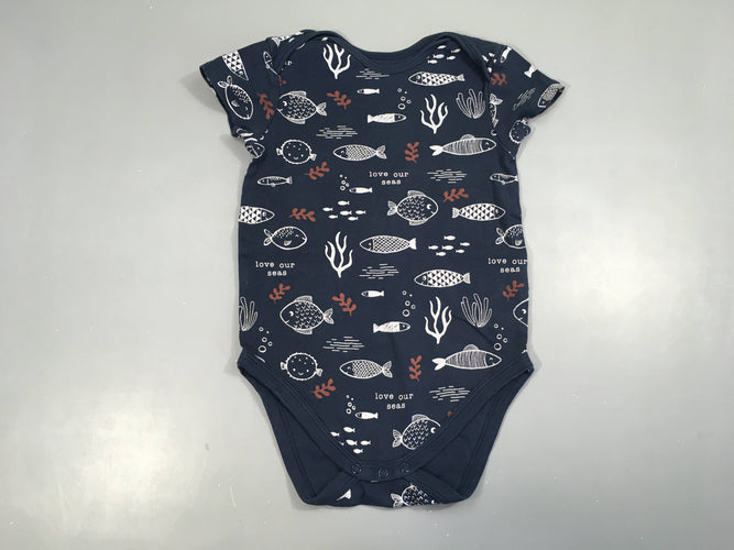 Body m.c bleu foncé océan, moins cher chez Petit Kiwi