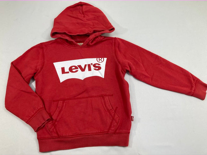 Sweat à capuche rouge Levi's (taille petit comme un 8ans), moins cher chez Petit Kiwi