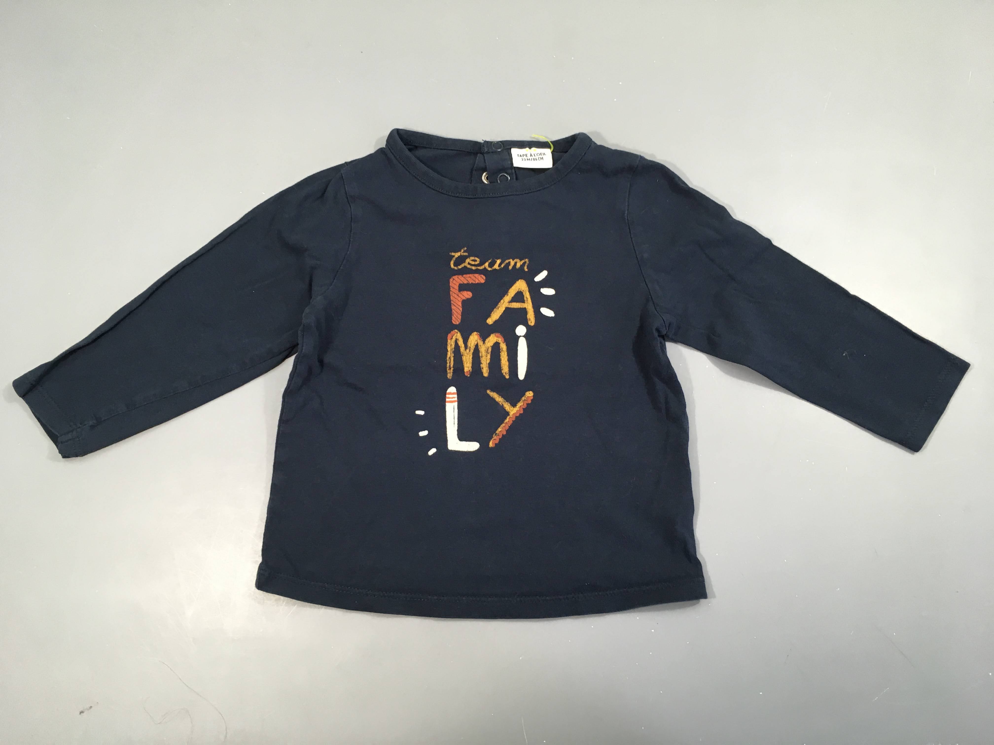 T-shirt m.l bleu marine Family