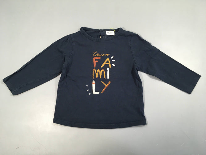 T-shirt m.l bleu marine Family, moins cher chez Petit Kiwi