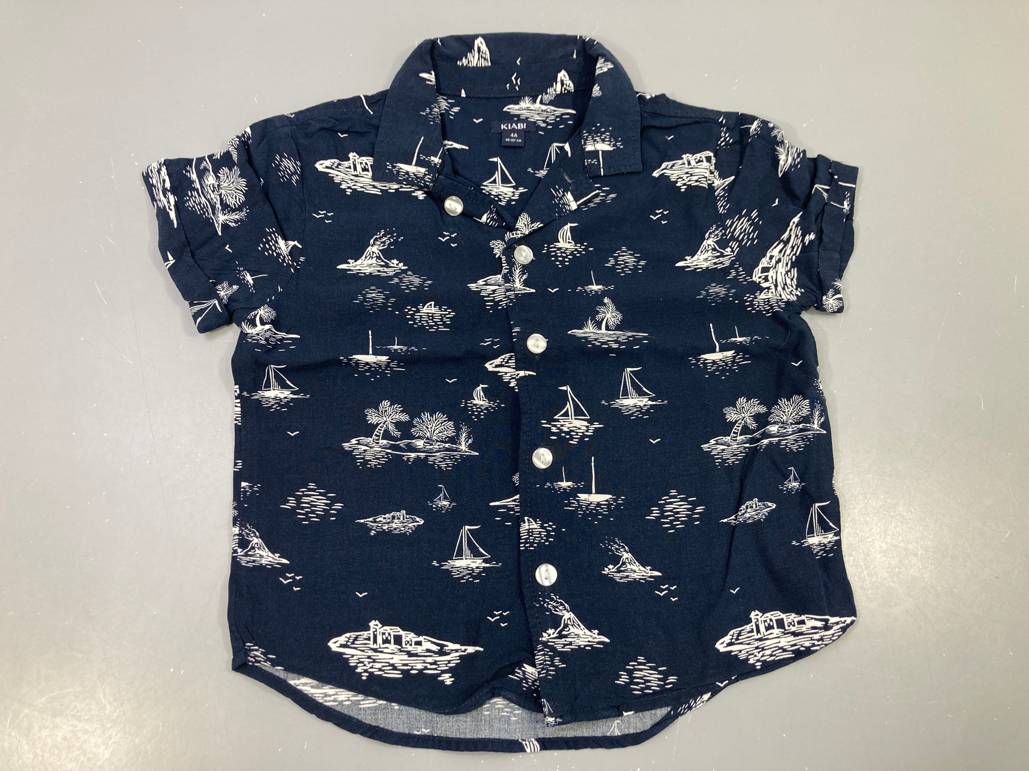 Chemise m.c bleu foncéVoiliers