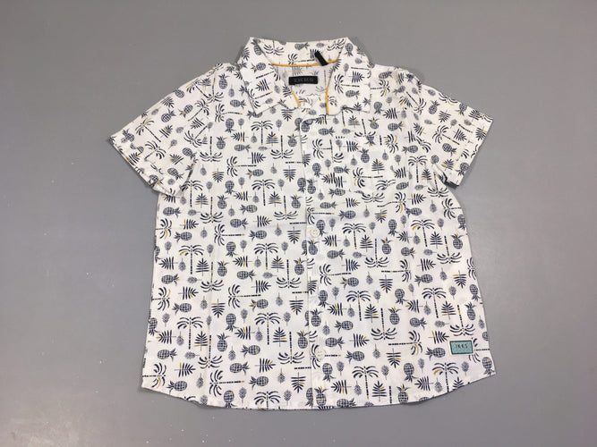 Chemise m.c blanche ananas, moins cher chez Petit Kiwi