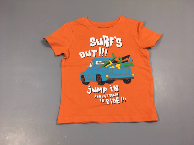 T-shirt m.c orange surf's out!, moins cher chez Petit Kiwi
