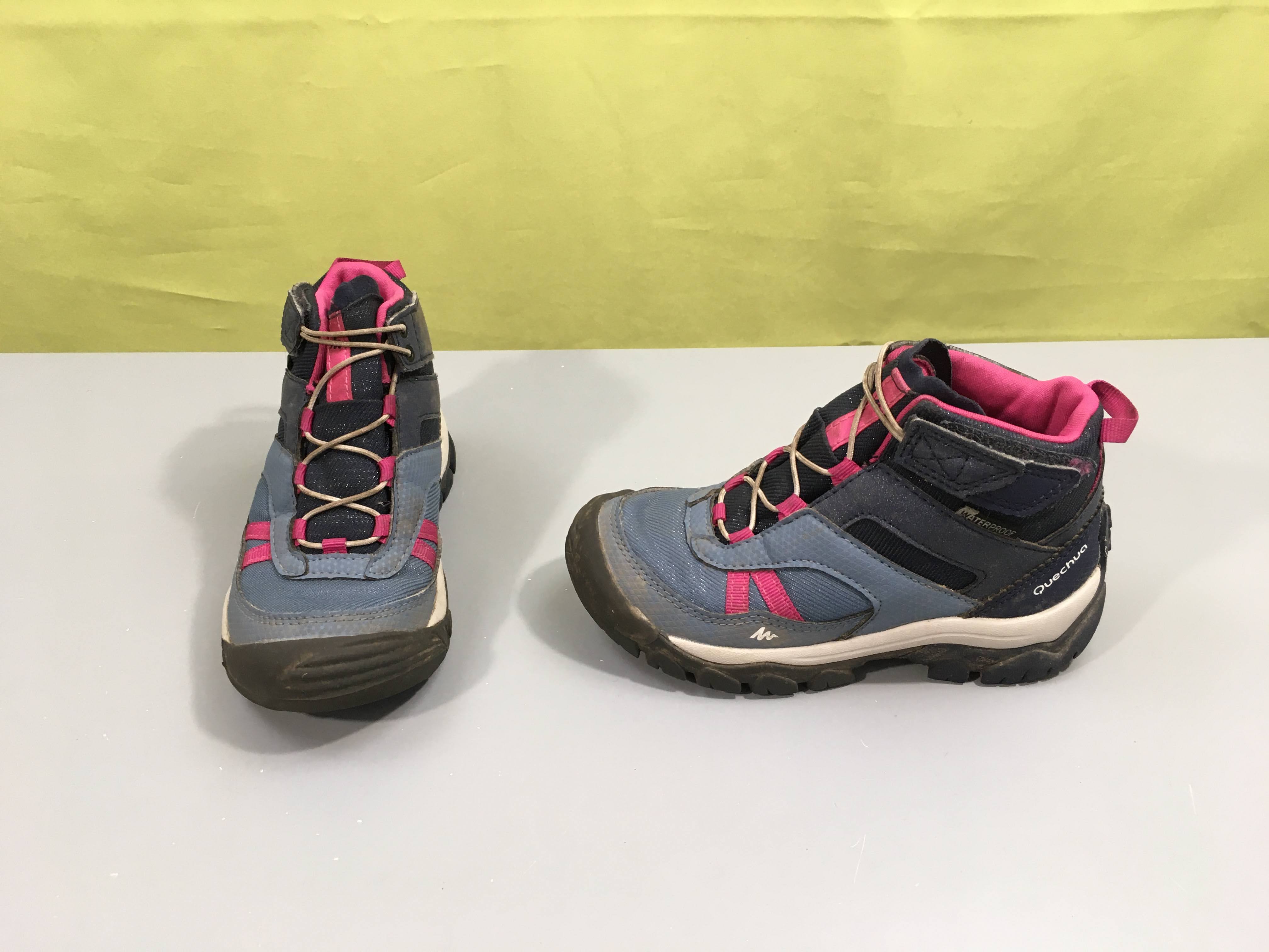 Bottines waterproof bleu foncé/bleu/rose pailleté, 28