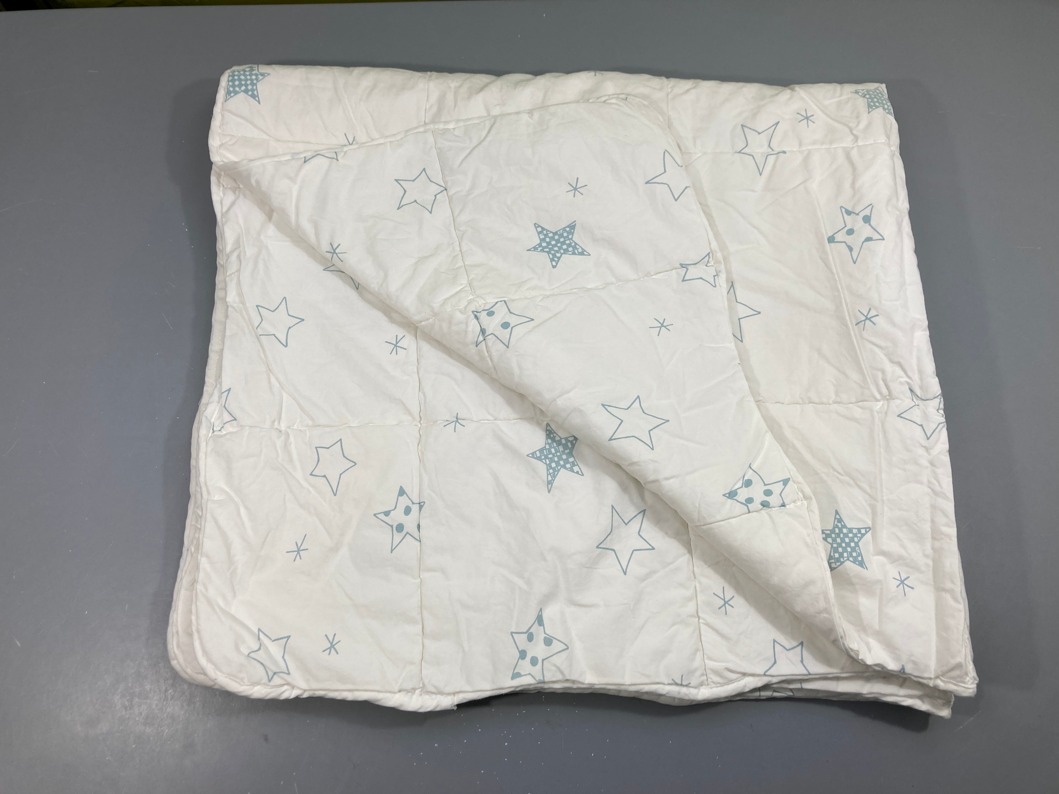 Couette/fond de parc blanc étoiles 110cm/120cm