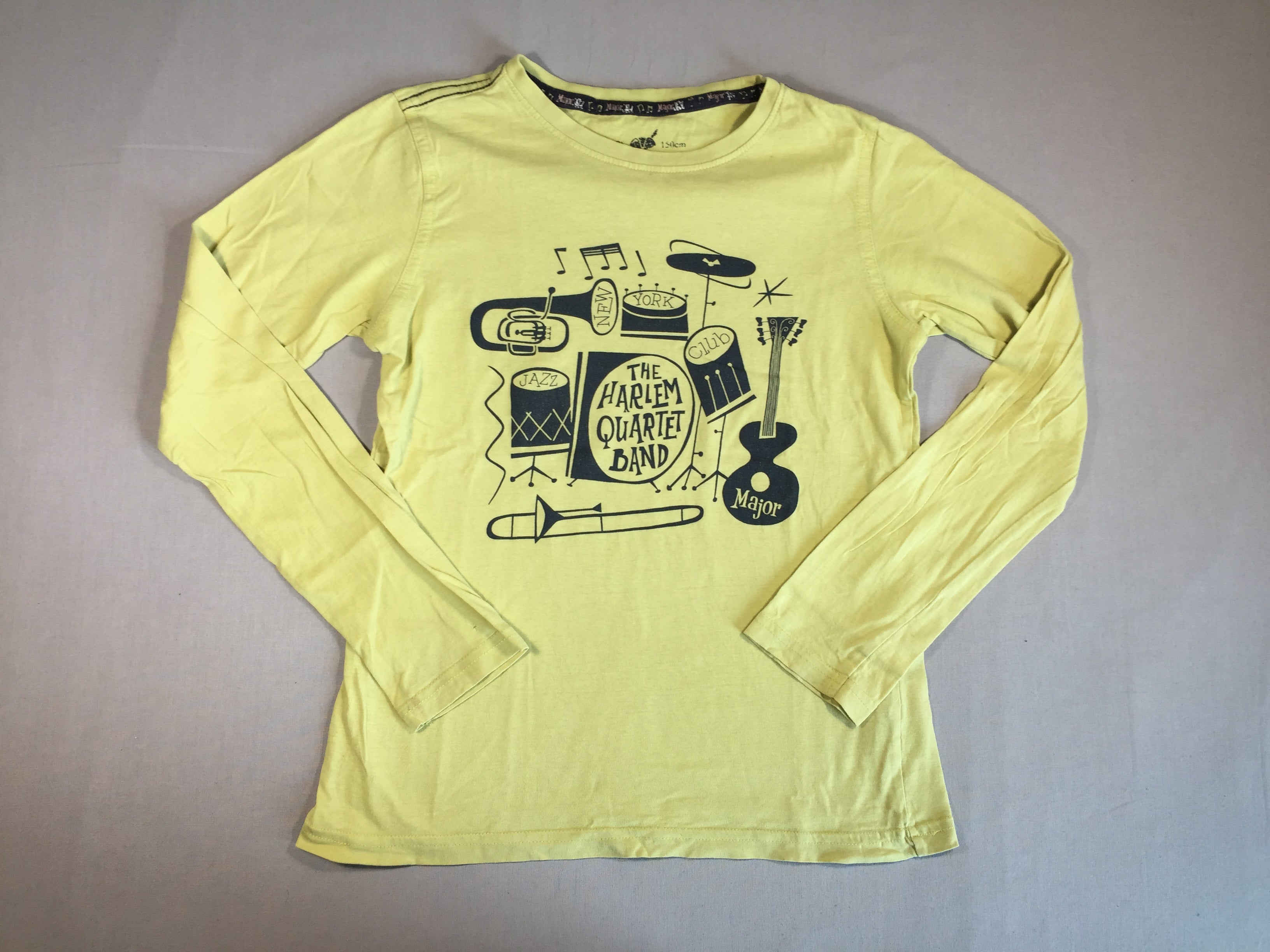T-shirt m.l jaune - instruments de musique