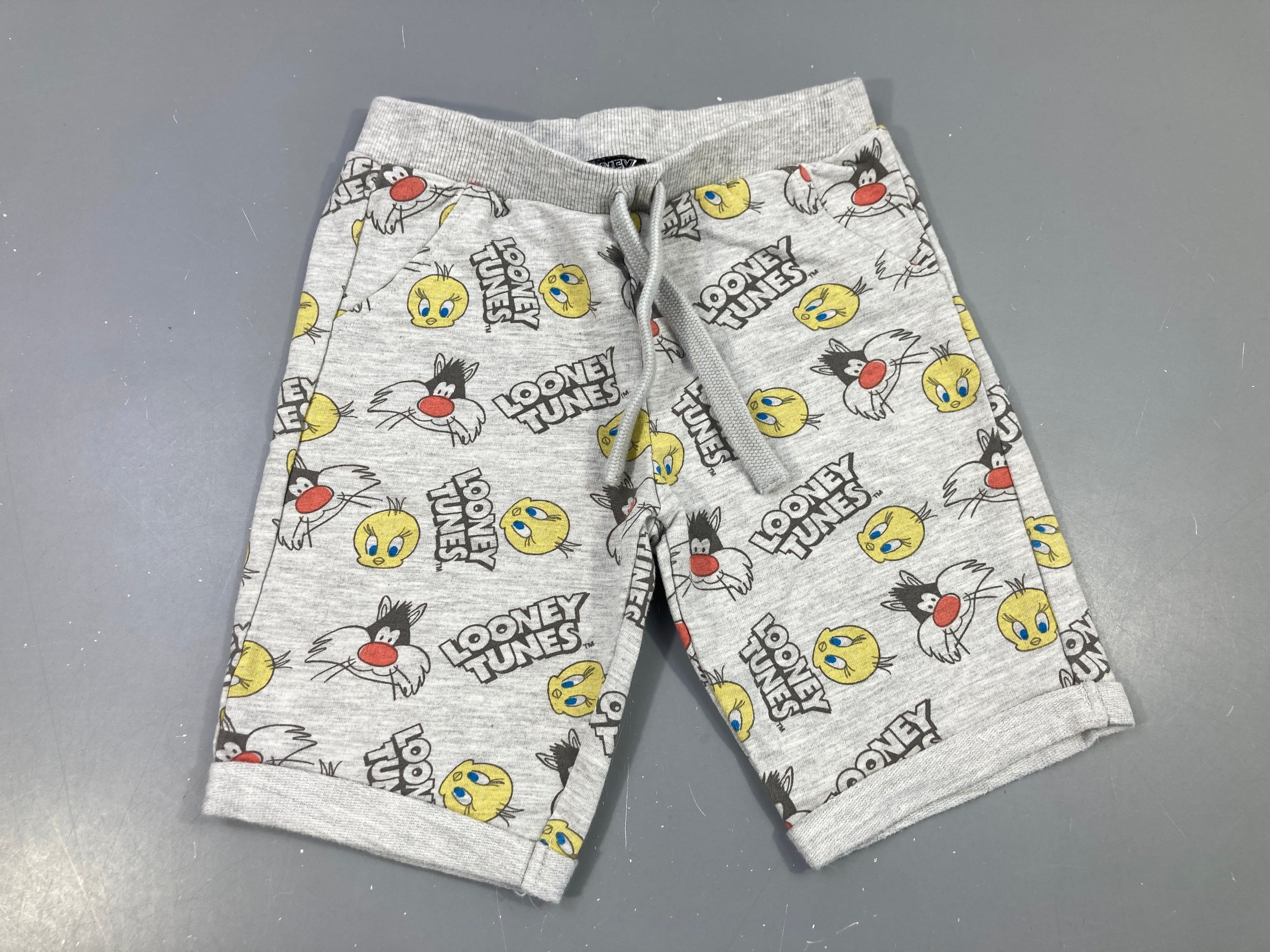 Bermuda molleton gris chiné Looney Tunes