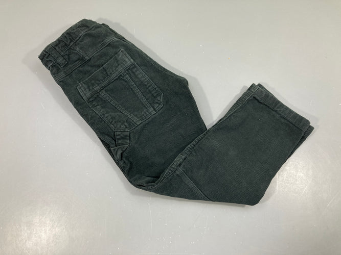 Pantalon velours côtelé gris foncé, moins cher chez Petit Kiwi
