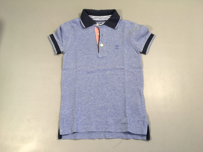 Polo m.c bleu chiné, moins cher chez Petit Kiwi