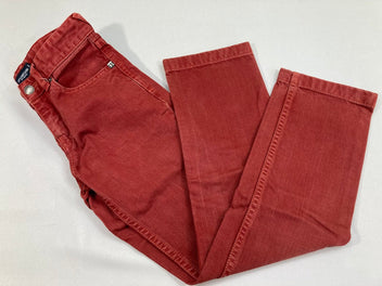 Pantalon toile rouge/bordeaux