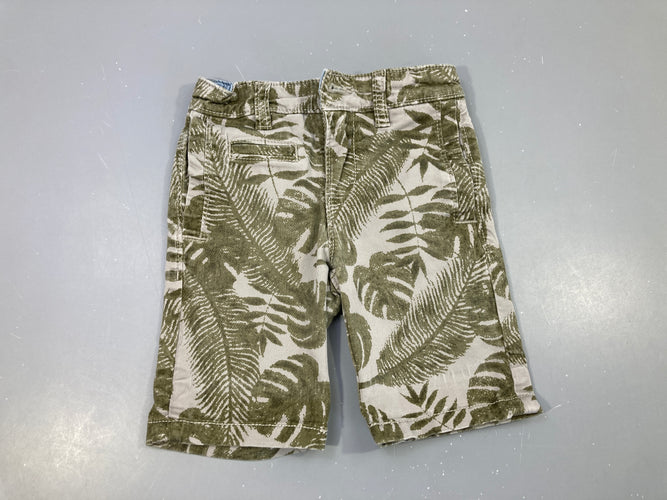 Bermuda chino feuillage kaki, moins cher chez Petit Kiwi