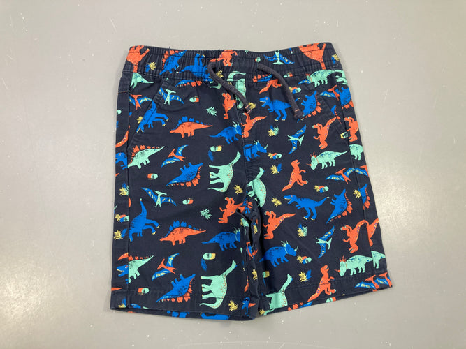 Bermuda bleu marine Dinos couleurs, moins cher chez Petit Kiwi