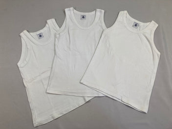 Lot de 3 chemisettes s.m blanches