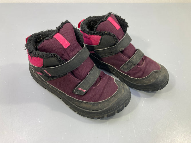 Bottines fourées SH100 waterproof mauve/rose, 32, moins cher chez Petit Kiwi