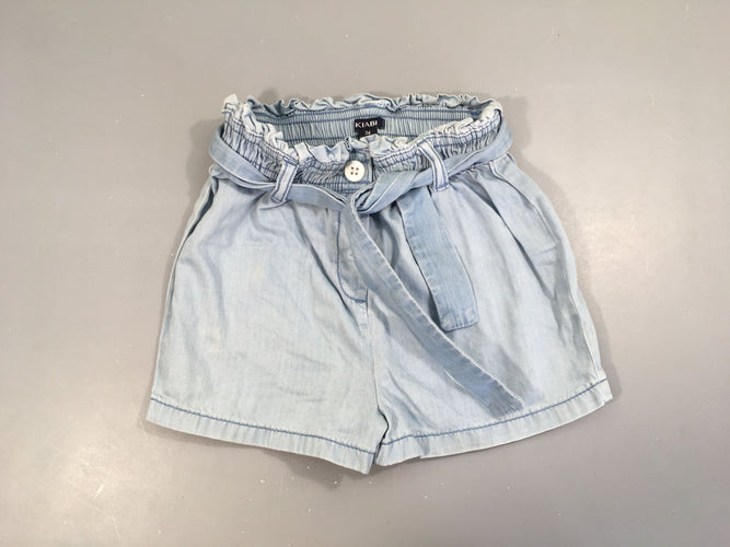 Short Denim Légèrement souyillé fesses ceinture textile, moins cher chez Petit Kiwi