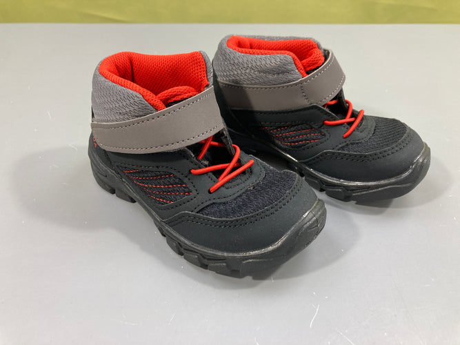 Chaussures de randonnée bleu marine/rouge, 25, état neuf, moins cher chez Petit Kiwi