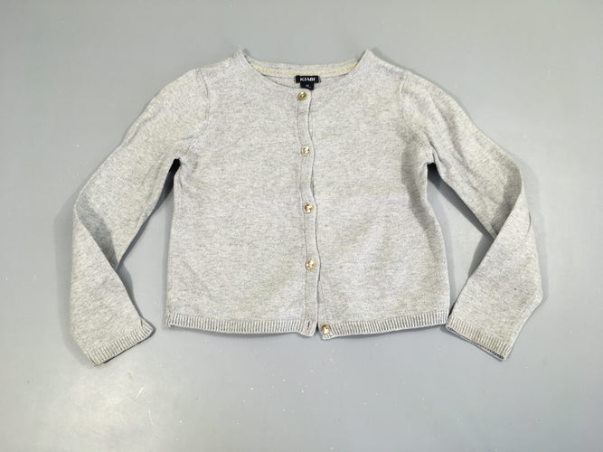 Gilet gris bouloché, moins cher chez Petit Kiwi