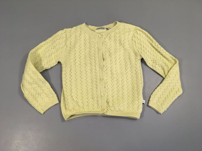 Gilet texturé jaune pâle, moins cher chez Petit Kiwi