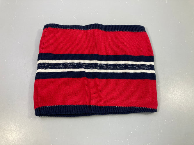 Tour de cou rouge/bleu marine irisé doublé velours, moins cher chez Petit Kiwi
