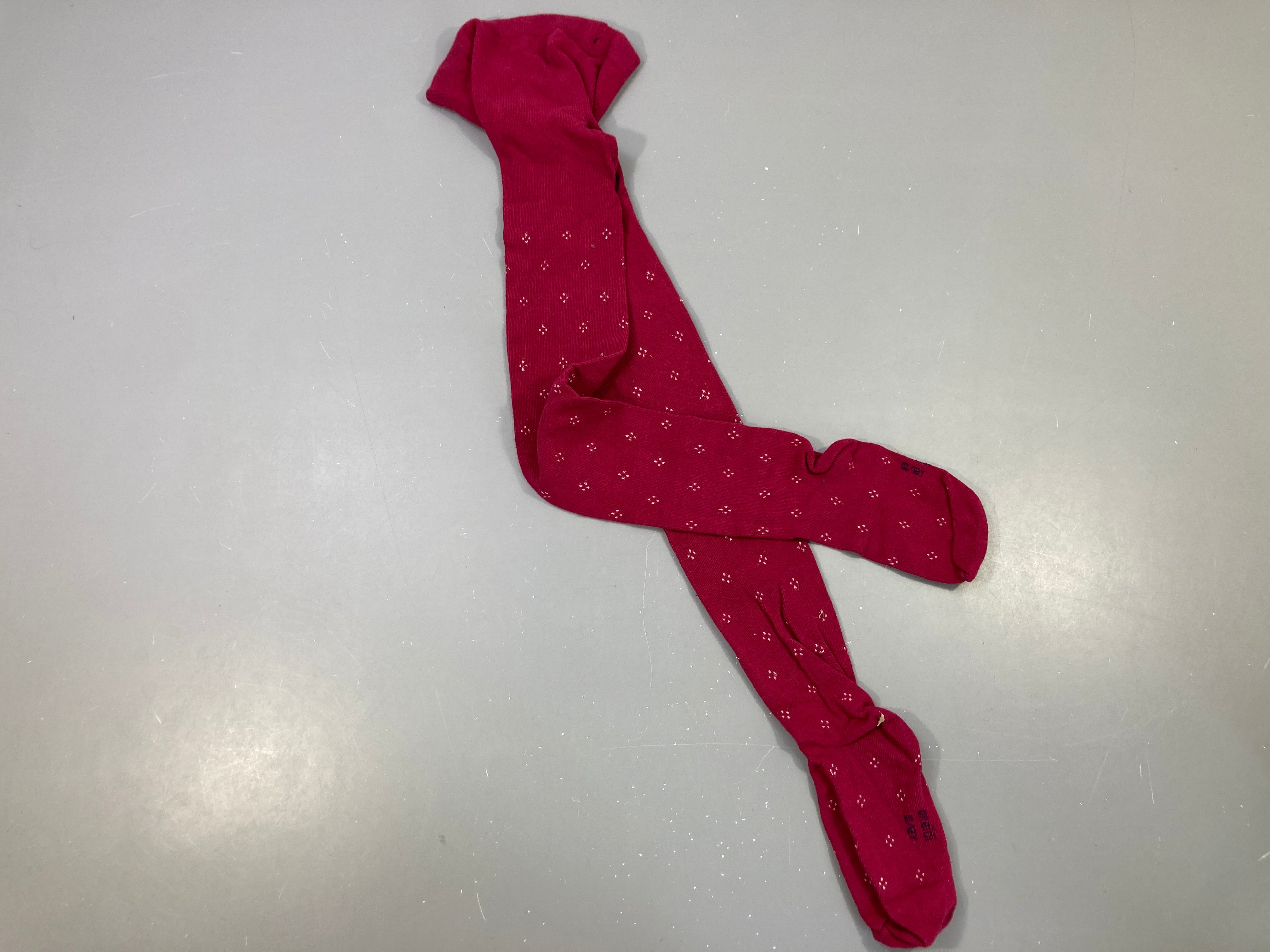 Paire de collants rose motifs irisés