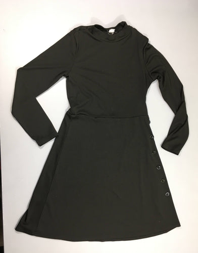 Robe m.l molleton noir boutons, moins cher chez Petit Kiwi