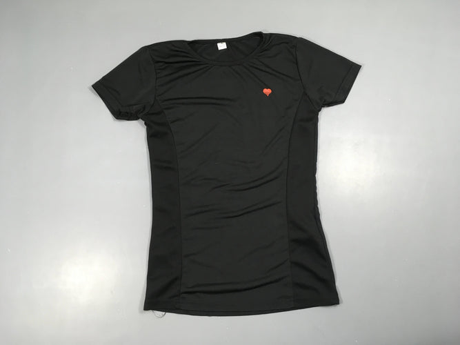 T-shirt m.c noir de sport, moins cher chez Petit Kiwi